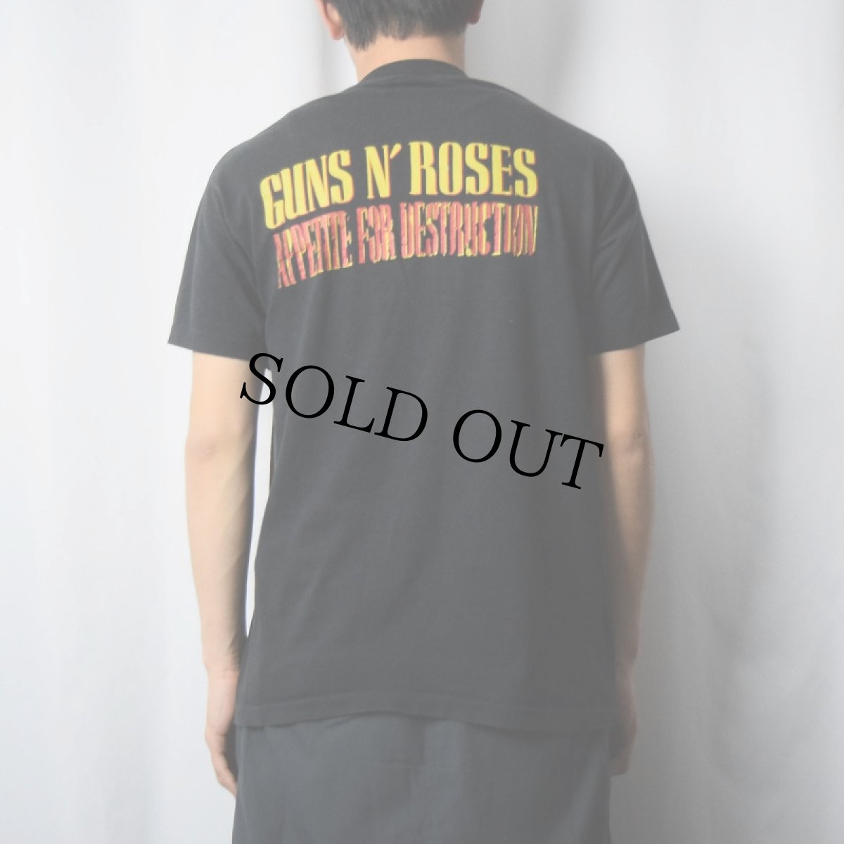 画像4: 80's GUNS N' ROSES USA製 ロックバンドTシャツ BLACK XL (4)