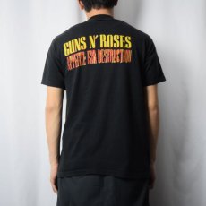 画像4: 80's GUNS N' ROSES USA製 ロックバンドTシャツ BLACK XL (4)