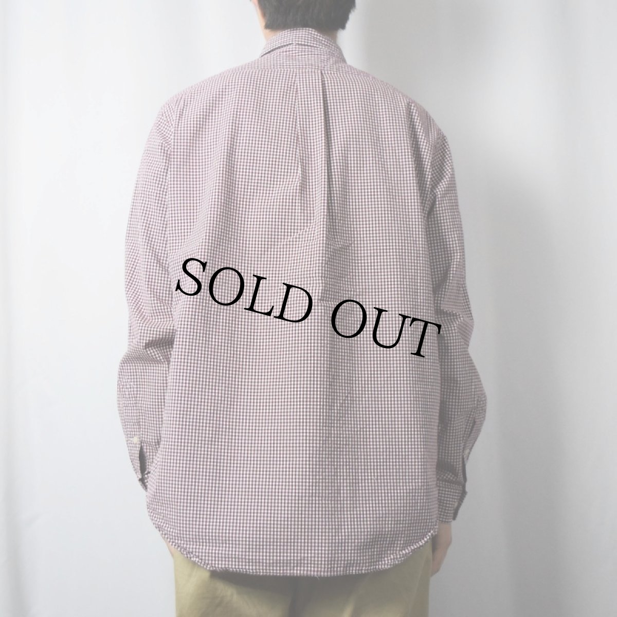 画像3: Ralph Lauren "CLASSIC FIT" ギンガムチェック柄 ボタンダウンコットンシャツ L (3)