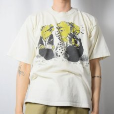 画像2: "SOCIAL MORAYS" アートパロディプリントTシャツ L (2)