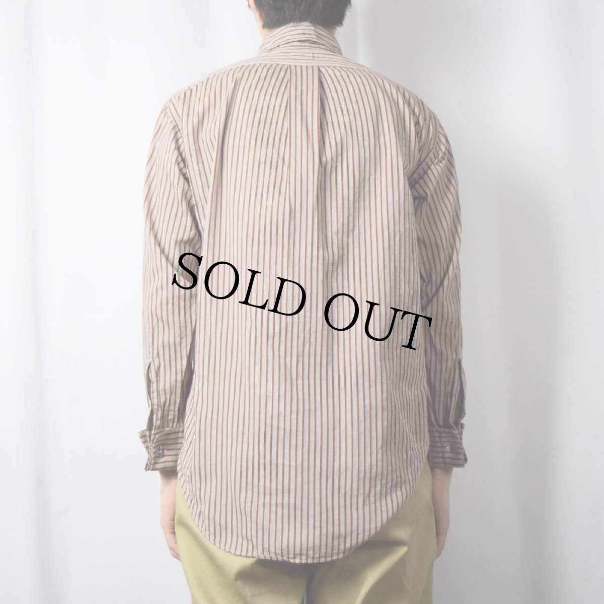 画像3: 60's The English Shop by Hathaway ストライプ柄 ダブルカフスコットンシャツ (3)