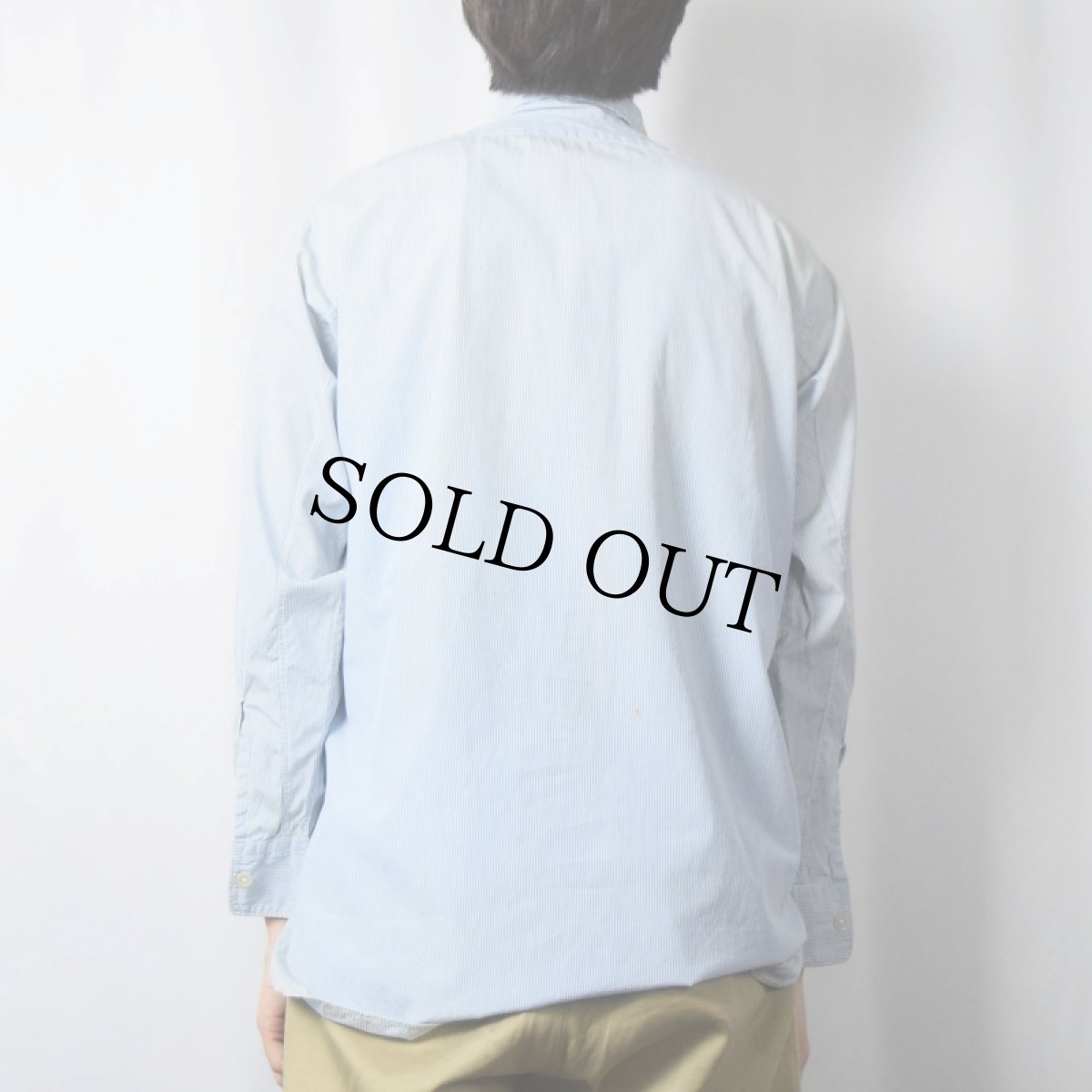 画像3: 60's Bloomingdale's マチ付き ストライプ柄 ボタンダウンコットンシャツ (3)