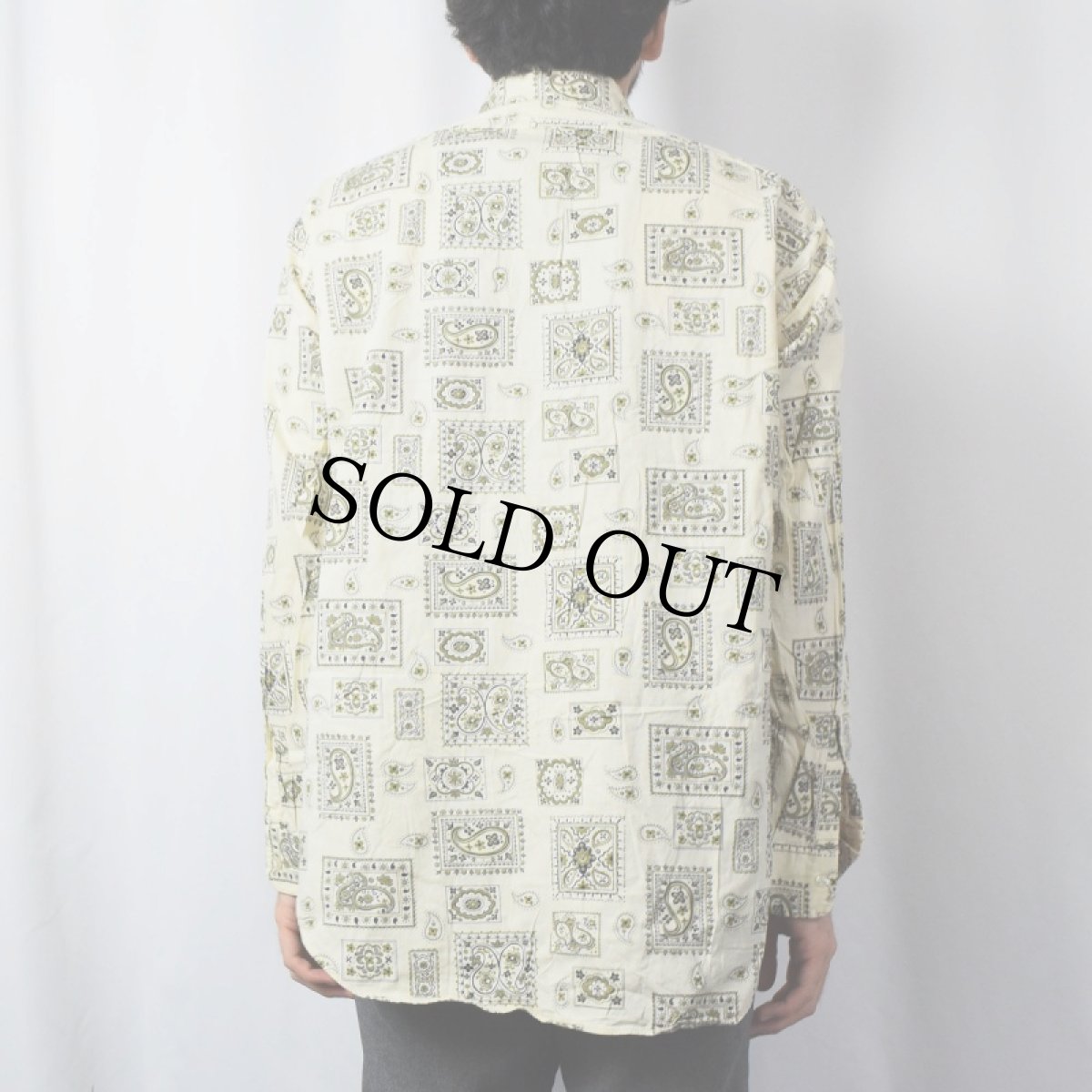 画像3: 70's Dutchmaid ペイズリー柄 コットンシャツ 16 1/2 (3)