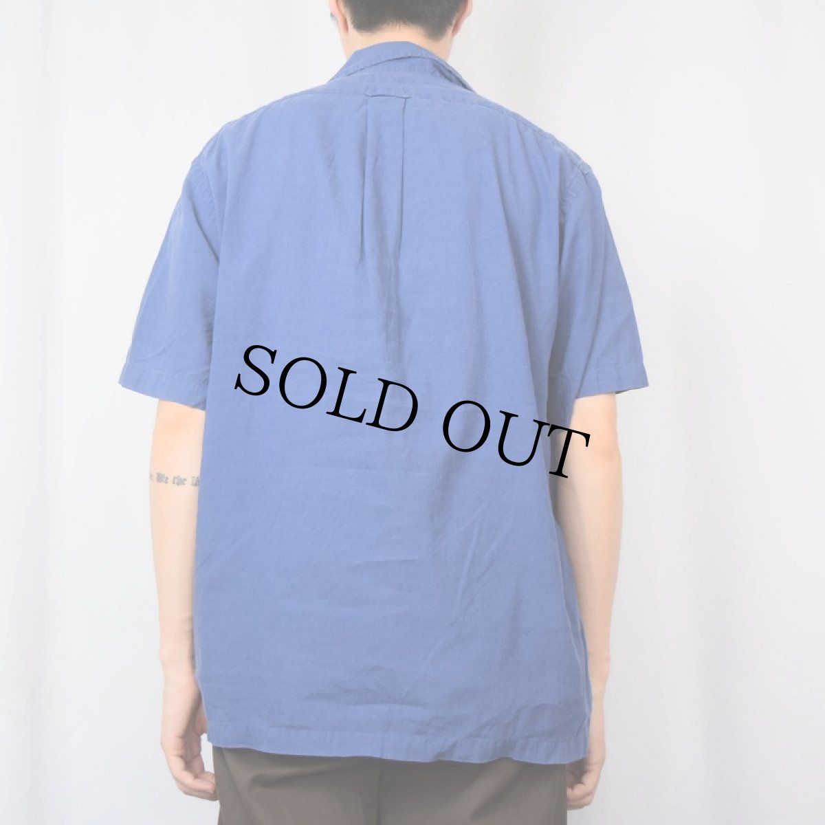 画像3: POLO Ralph Lauren "CURHAM CLASSIC FIT" リネン×コットン オープンカラーシャツ L (3)