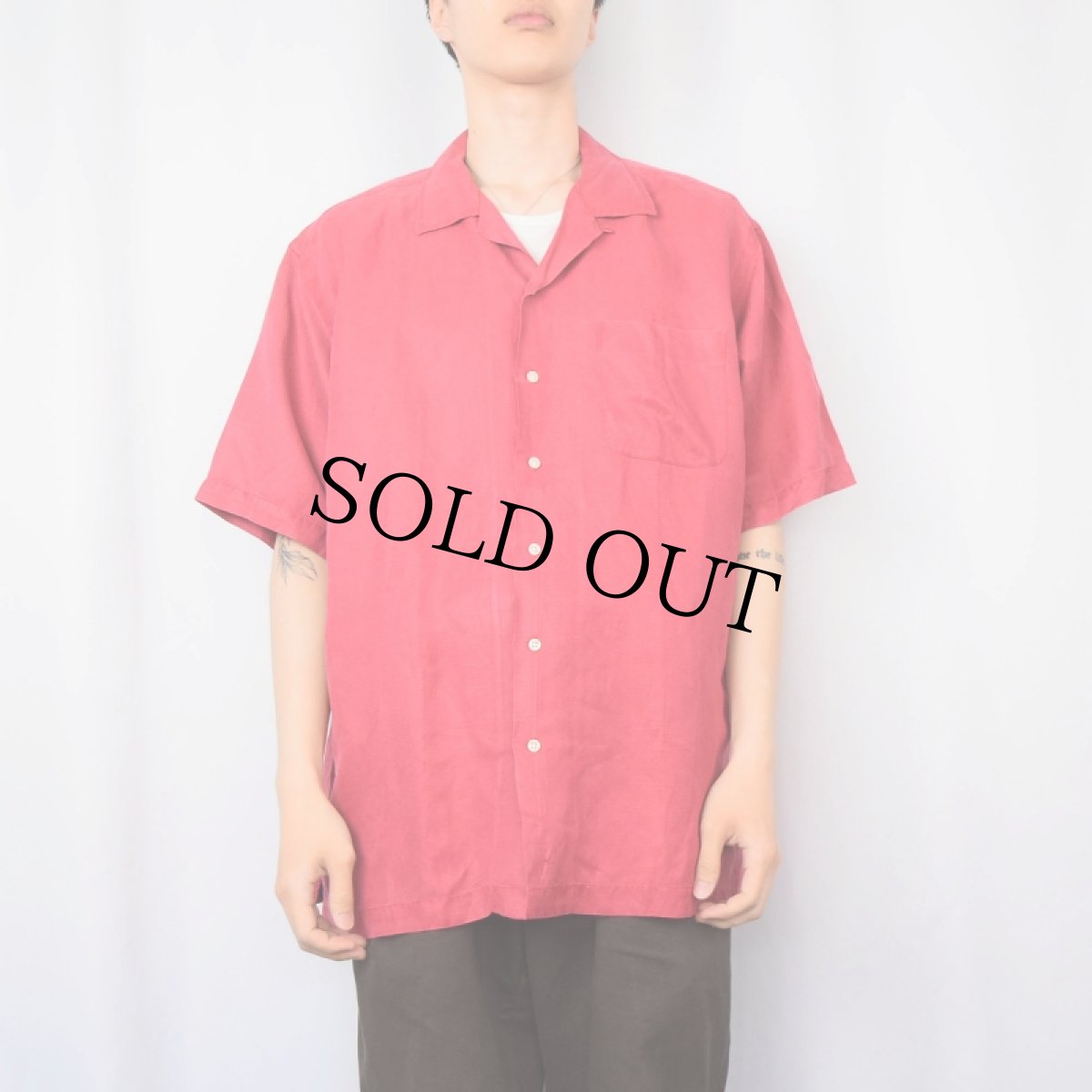 画像2: POLO Ralph Lauren "CALDWELL" シルク×リネン オープンカラーシャツ XL (2)