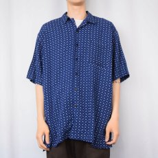 画像2: POLO Ralph Lauren "CLAYTON" 総柄レーヨンオープンカラーシャツ L (2)