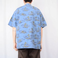 画像3: POLO Ralph Lauren "CLAYTON" サーフ柄 コットンハワイアンシャツ L (3)