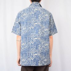 画像3: POLO Ralph Lauren 総柄コットンハワイアンシャツ L (3)