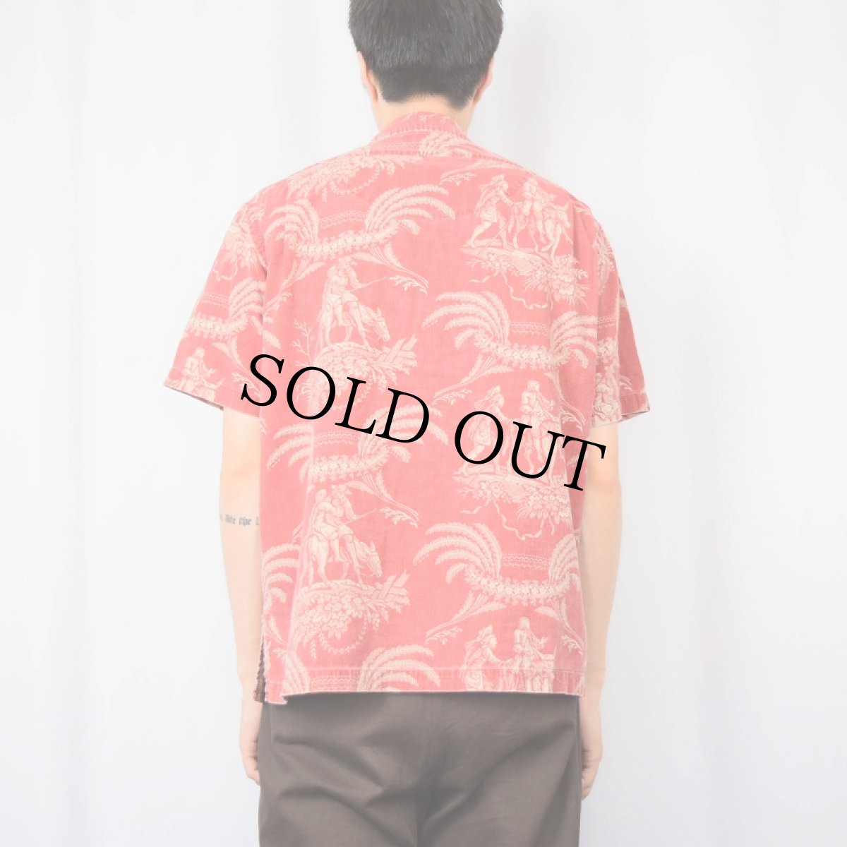 画像3: POLO Ralph Lauren "CALDWELL" 総柄コットンハワイアンシャツ M (3)