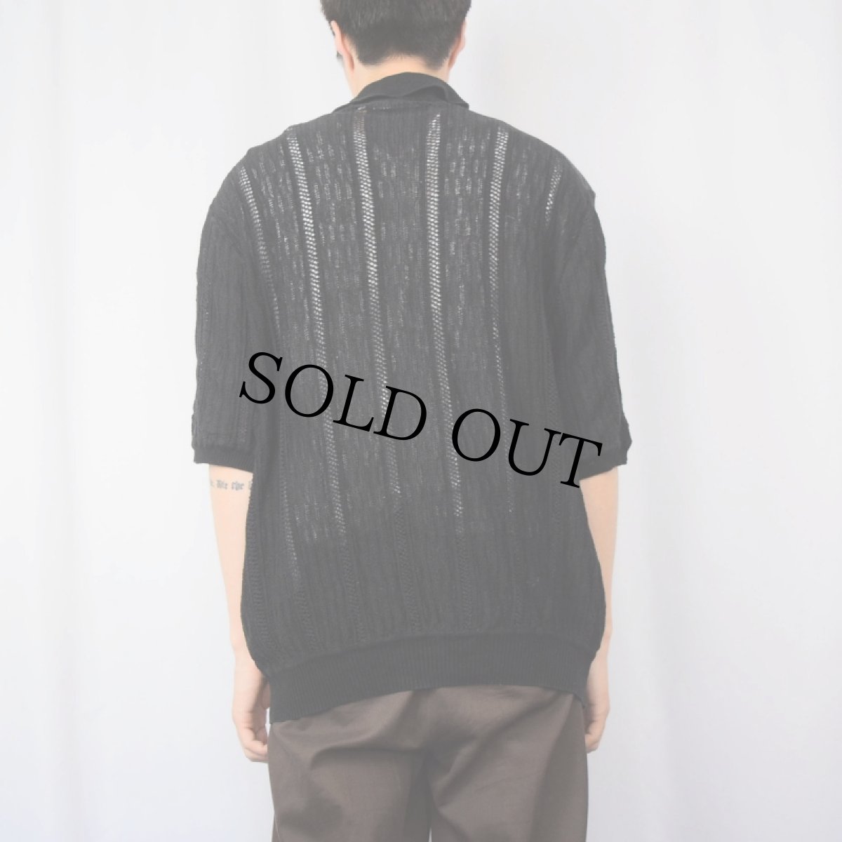 画像3: 90's St. Croix USA製 コットンニット メッシュポロシャツ XL (3)