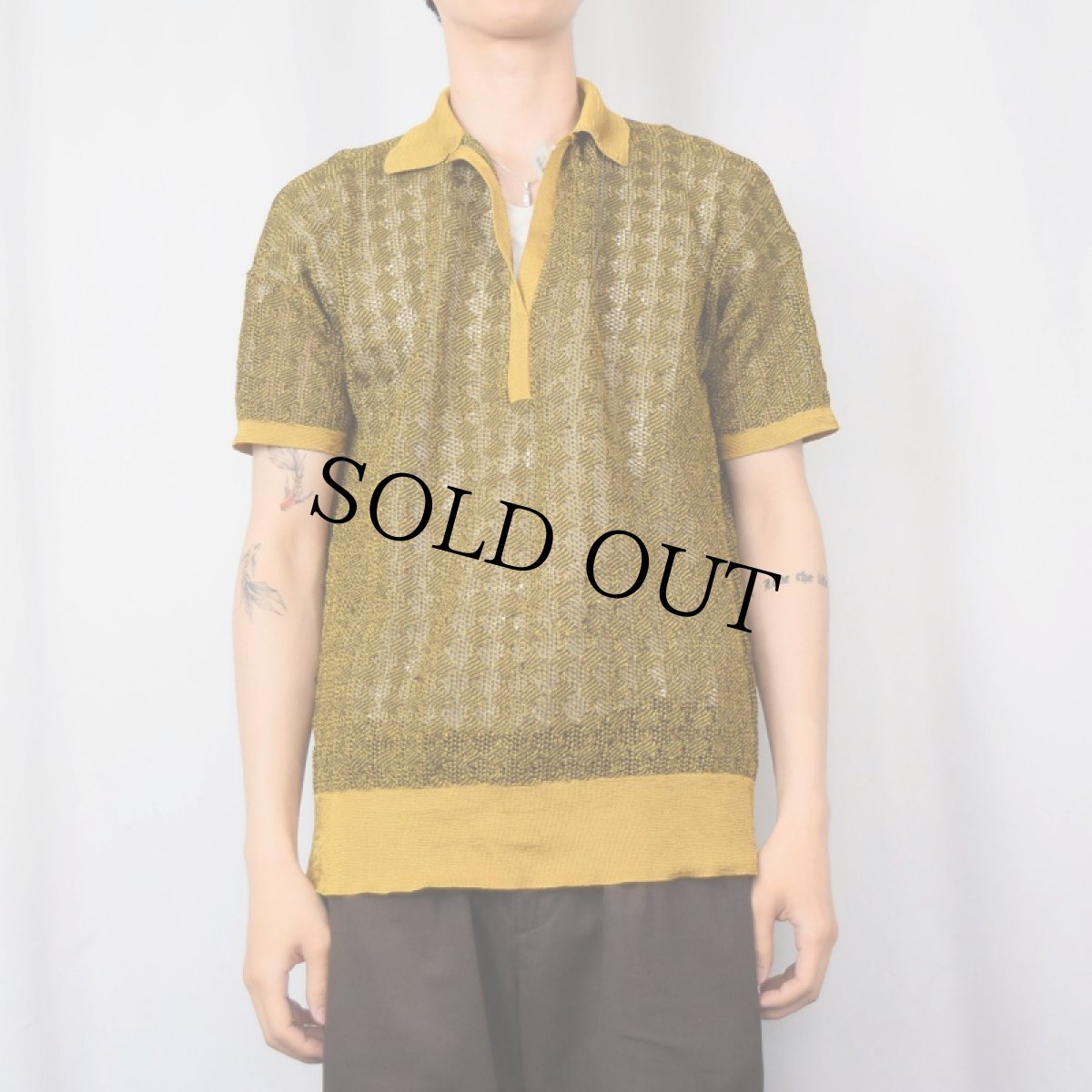 画像2: メッシュニットシャツ (2)