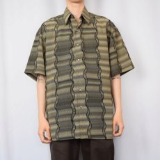 画像2: 80's Mongini collection USA製 総柄デザインポリシャツ L (2)