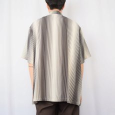 画像3: ストライプ柄 デザインオープンカラーシャツ L (3)