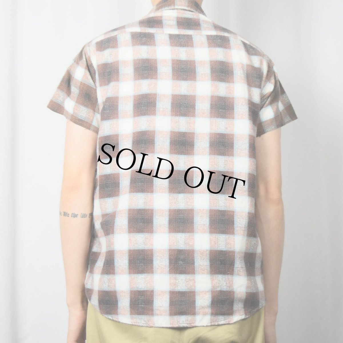 画像3: 70's Donlin チェック柄 プリントネルシャツ M (3)