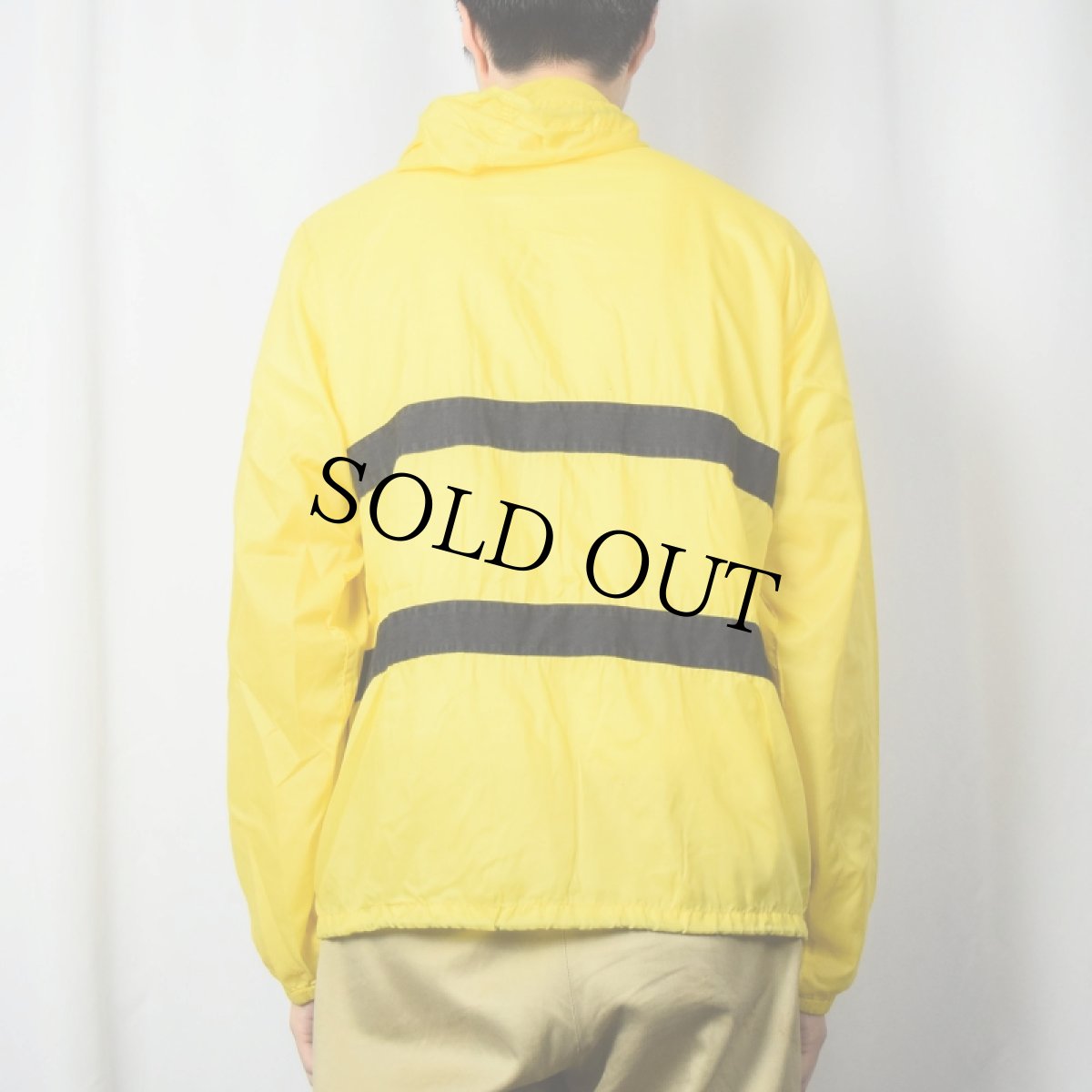 画像3: 70〜80's ボーダー柄 ナイロンパーカー (3)