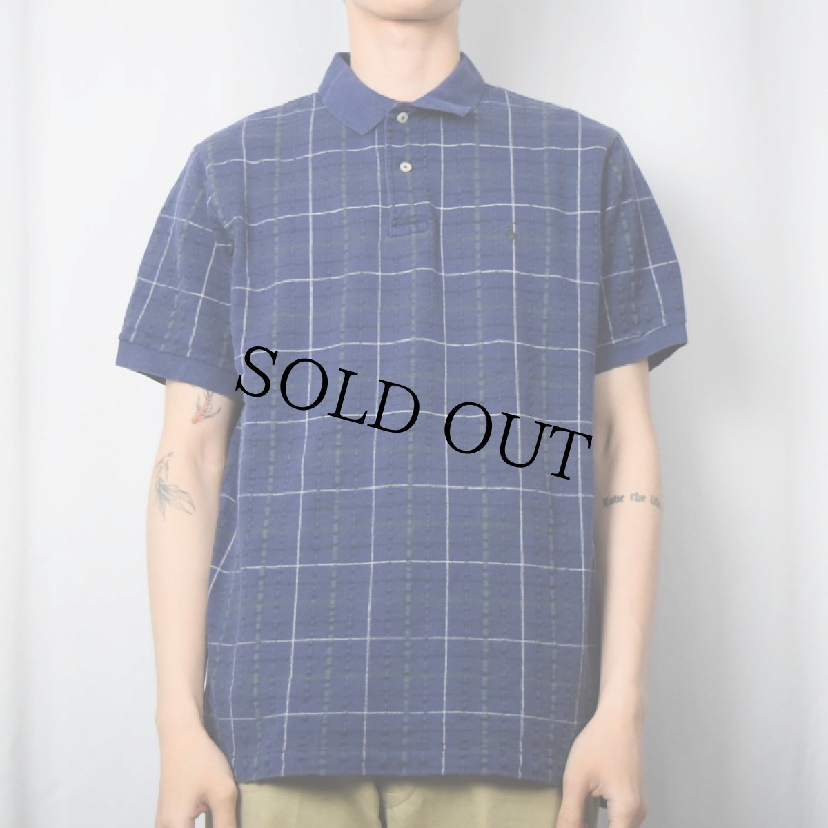 画像2: 90's POLO Ralph Lauren USA製 チェック柄ポロシャツ L (2)