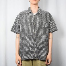 画像2: POLO JEANS CO. Ralph Lauren ドット柄 コットンオープンカラーシャツ L (2)
