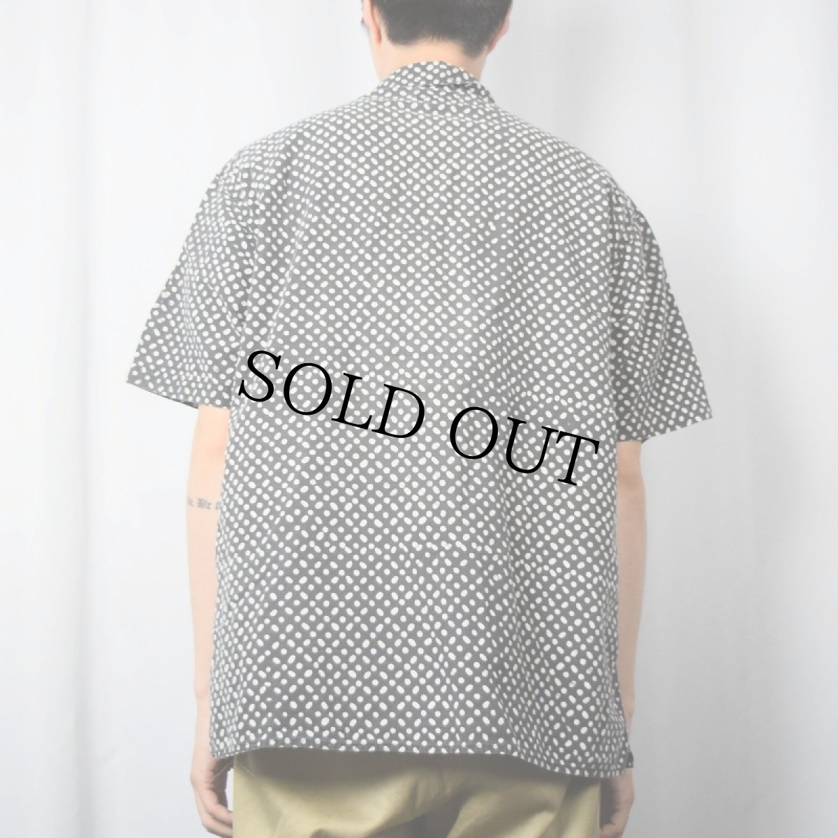 画像3: POLO JEANS CO. Ralph Lauren ドット柄 コットンオープンカラーシャツ L (3)