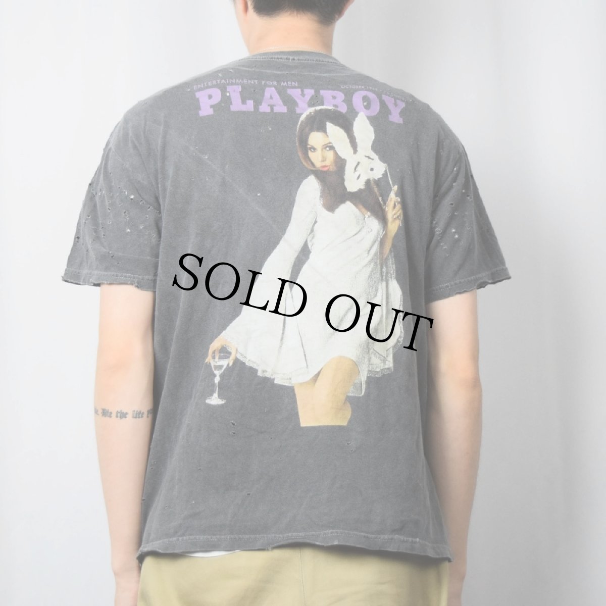 画像4: PLAYBOY マガジンプリントTシャツ L (4)