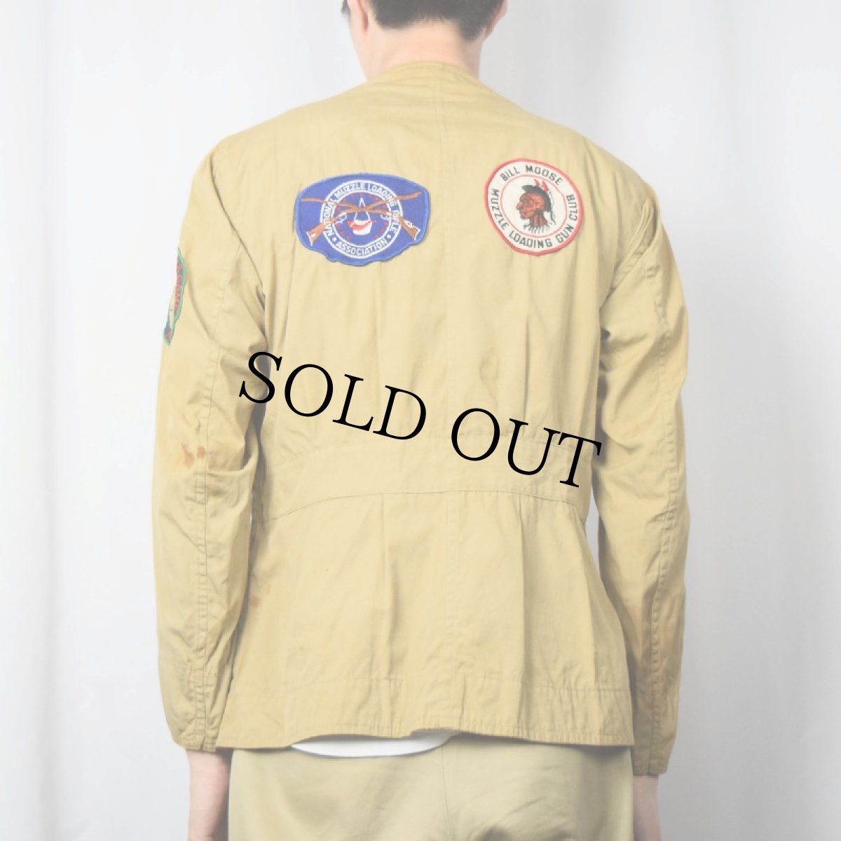 画像4: 【SALE】 40〜50's Champion "コの字エンド" ワッペン付き シューティングジャケット size38 (4)