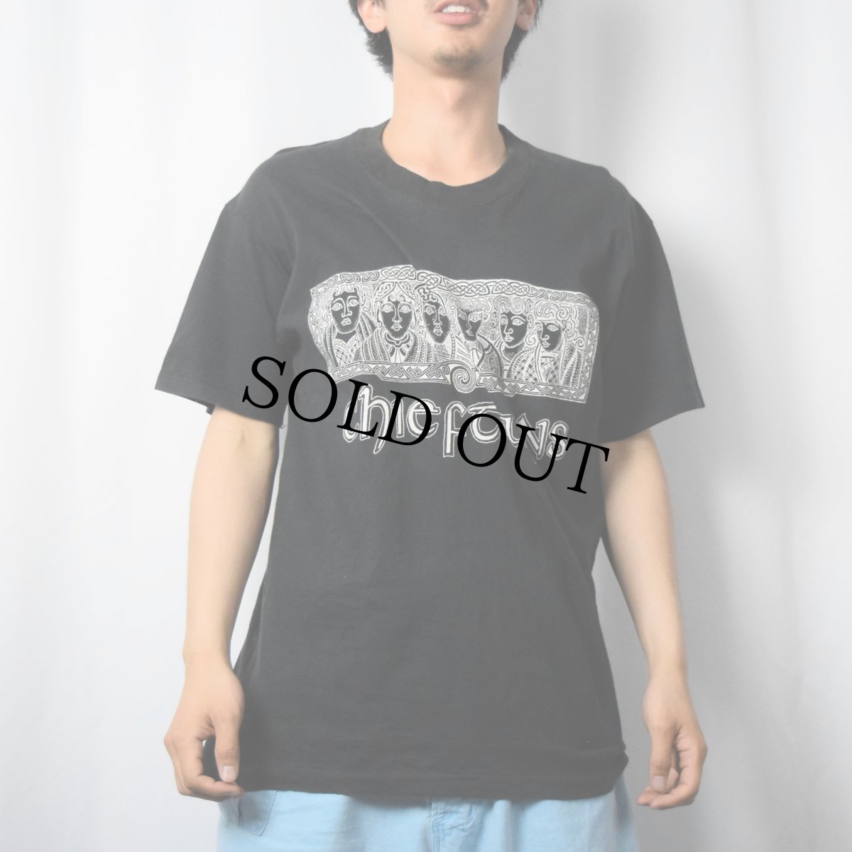 画像2: 90's Chieftains USA製 バンドプリントTシャツ BLACK L (2)