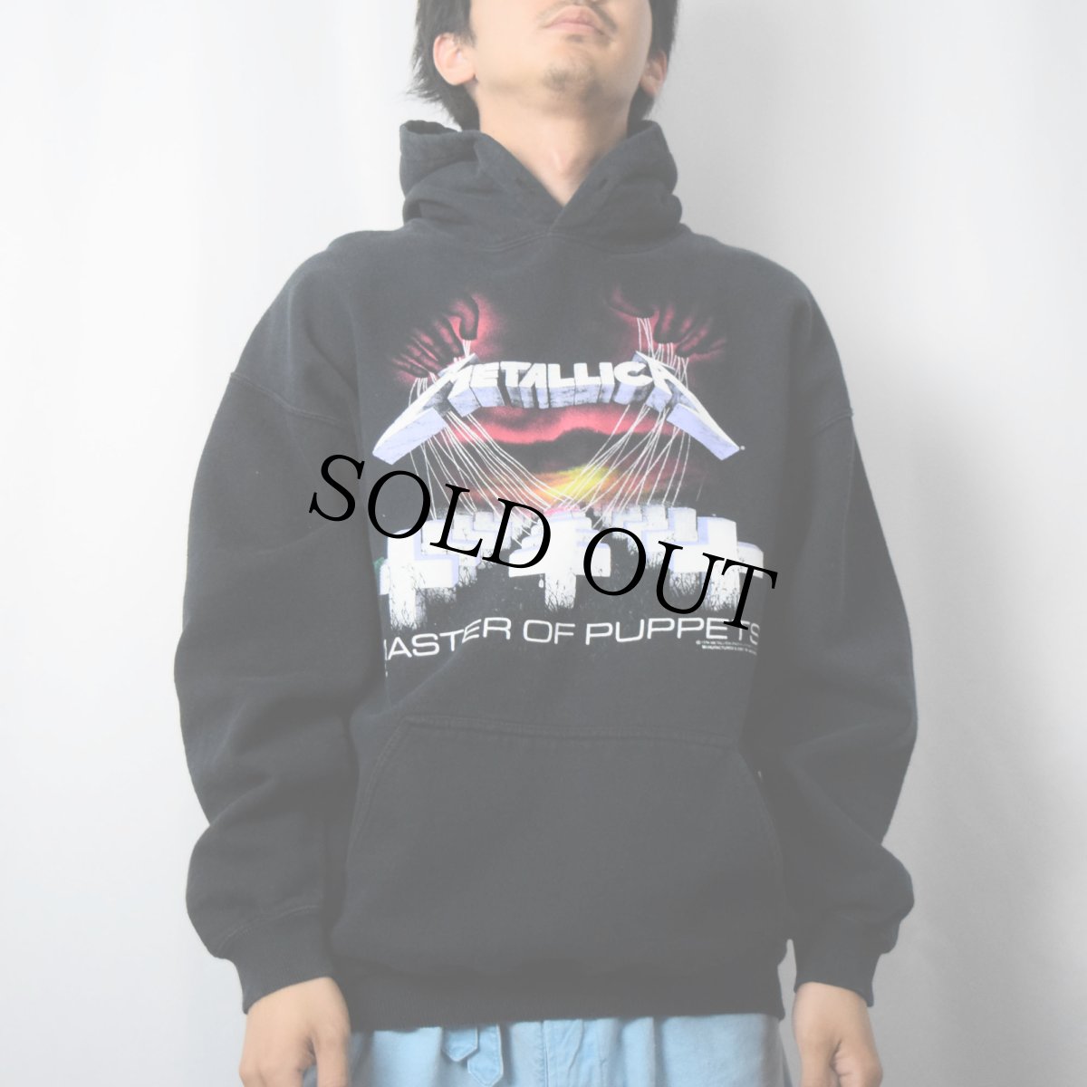 画像3: 90's METALLICA "MASTER OF PUPPETS" ロックバンド スウェットフーディー L (3)