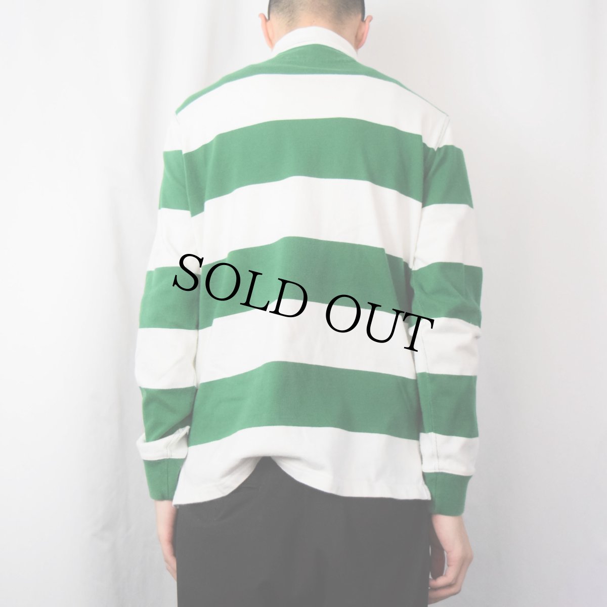 画像3: POLO Ralph Lauren ボーダー柄 ラガーシャツ M (3)