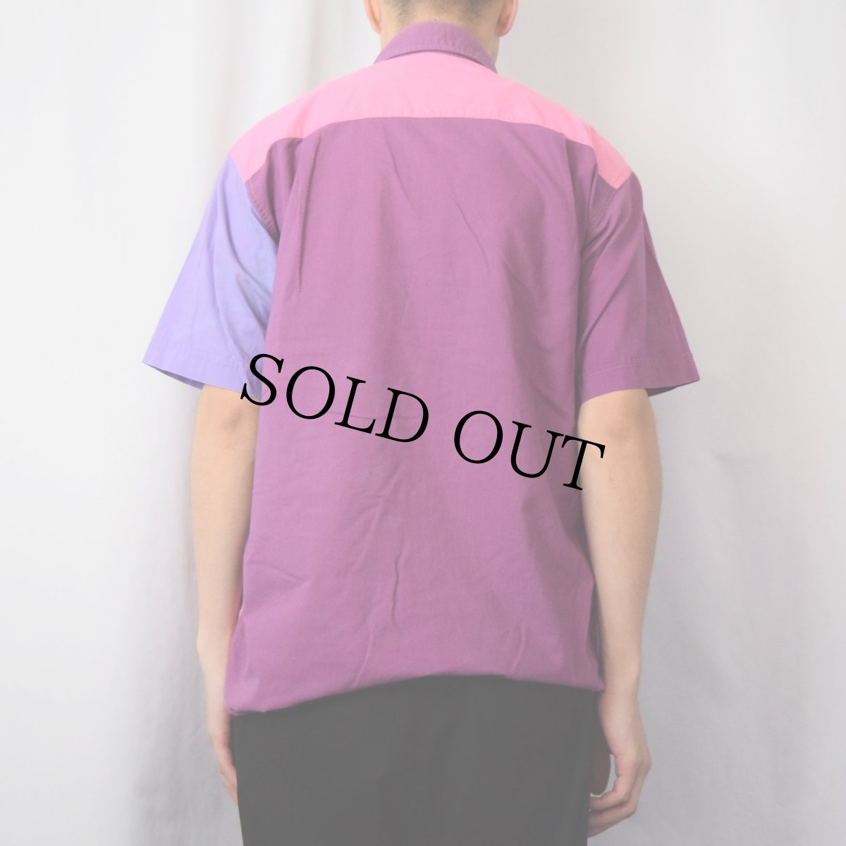 画像3: CICERONE COMPANY クレイジーパターン コットンボタンダウンシャツ S (3)