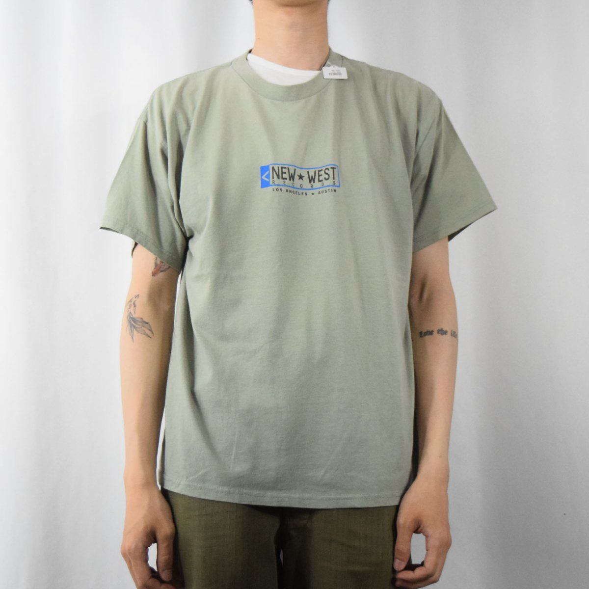 画像2: 【SALE】 NEW WEST RECORDS レコードレーベル プリントTシャツ L (2)
