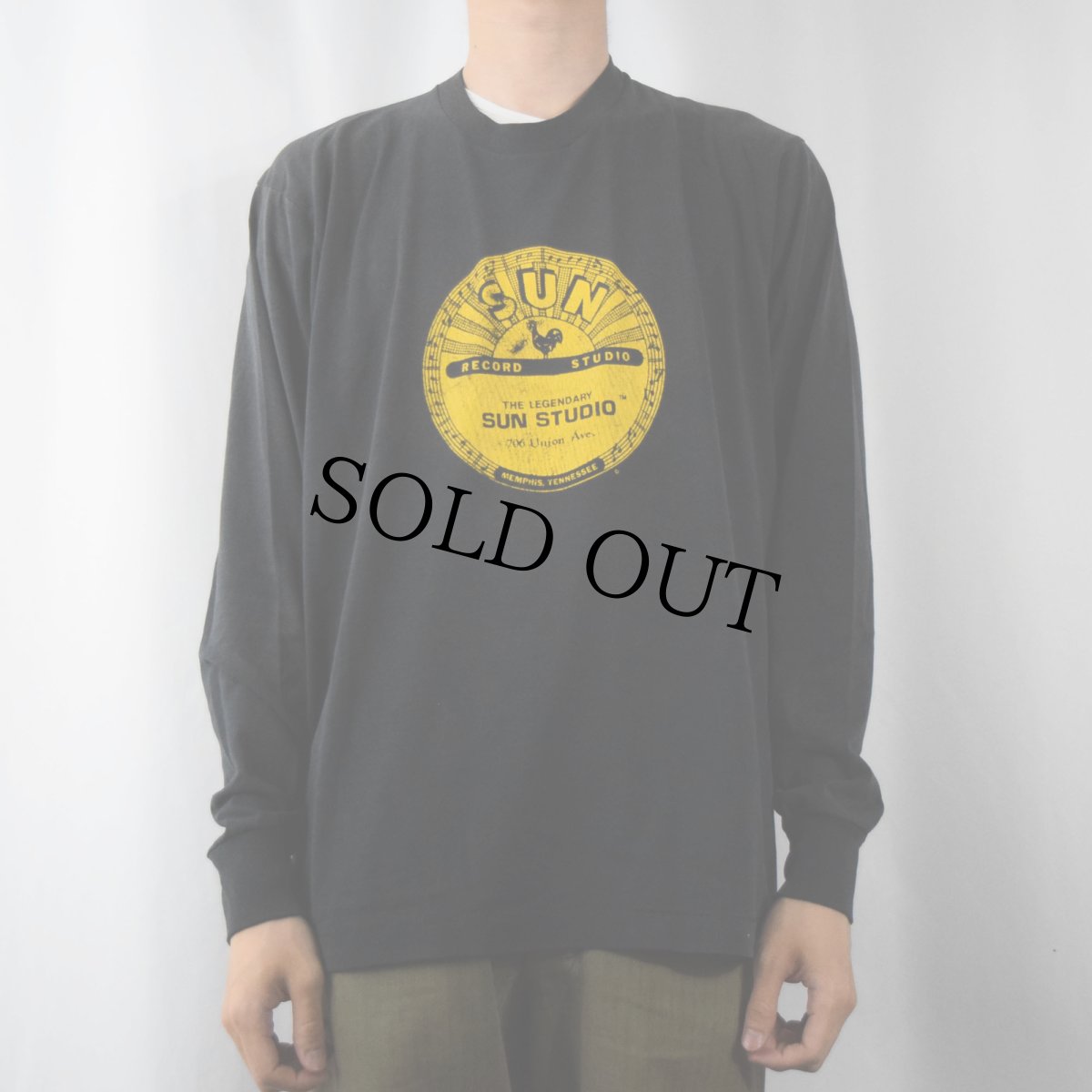 画像2: 90's SUN RECORDS USA製 レコードレーベル プリントロンT XL (2)
