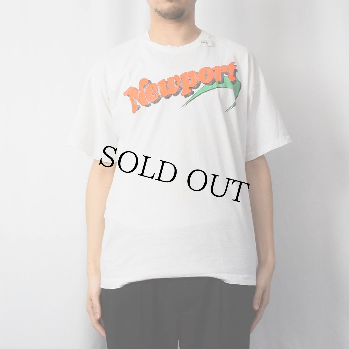 画像2: 80〜90's Newport タバコ企業 ロゴプリントTシャツ (2)