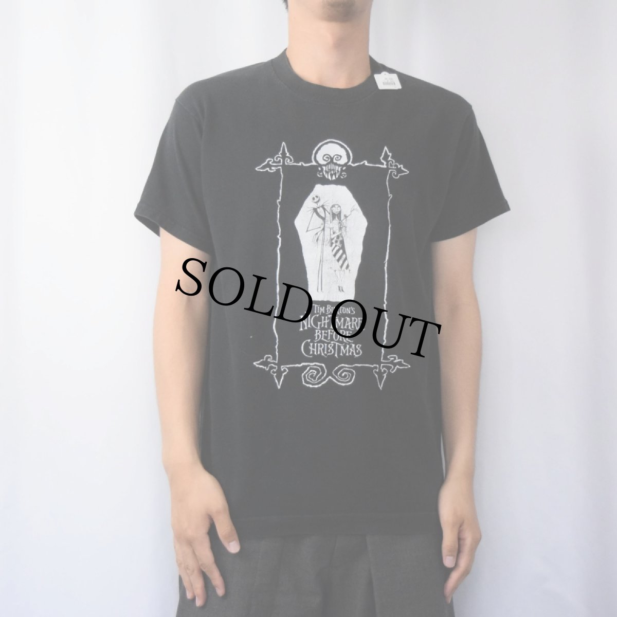 画像2: 90's Nightmare Before Christmas CANADA製 キャラクタープリントTシャツ BLACK M (2)