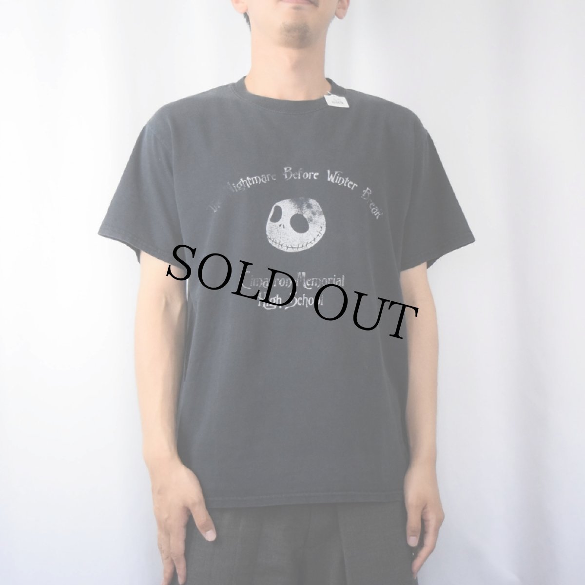 画像2: The Nightmare Before Winter Break キャラクターパロディプリントTシャツ BLACK M (2)