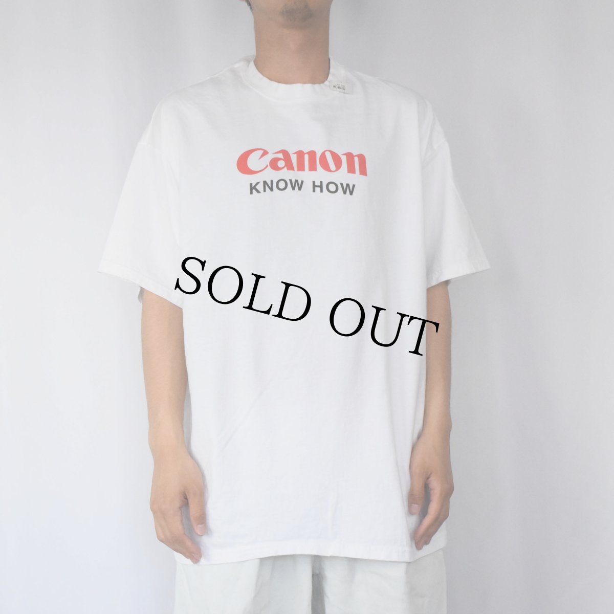 画像3: Canon "KNOW HOW" 精密機器メーカー ロゴプリントTシャツ XL (3)