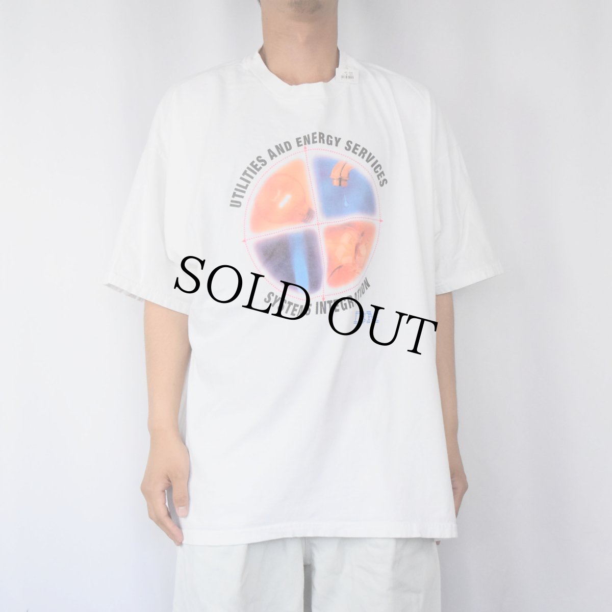画像2: 2000's IBM "UTILITIES AND ENERGY SERVICE" コンピューター企業 プリントTシャツ XXL (2)