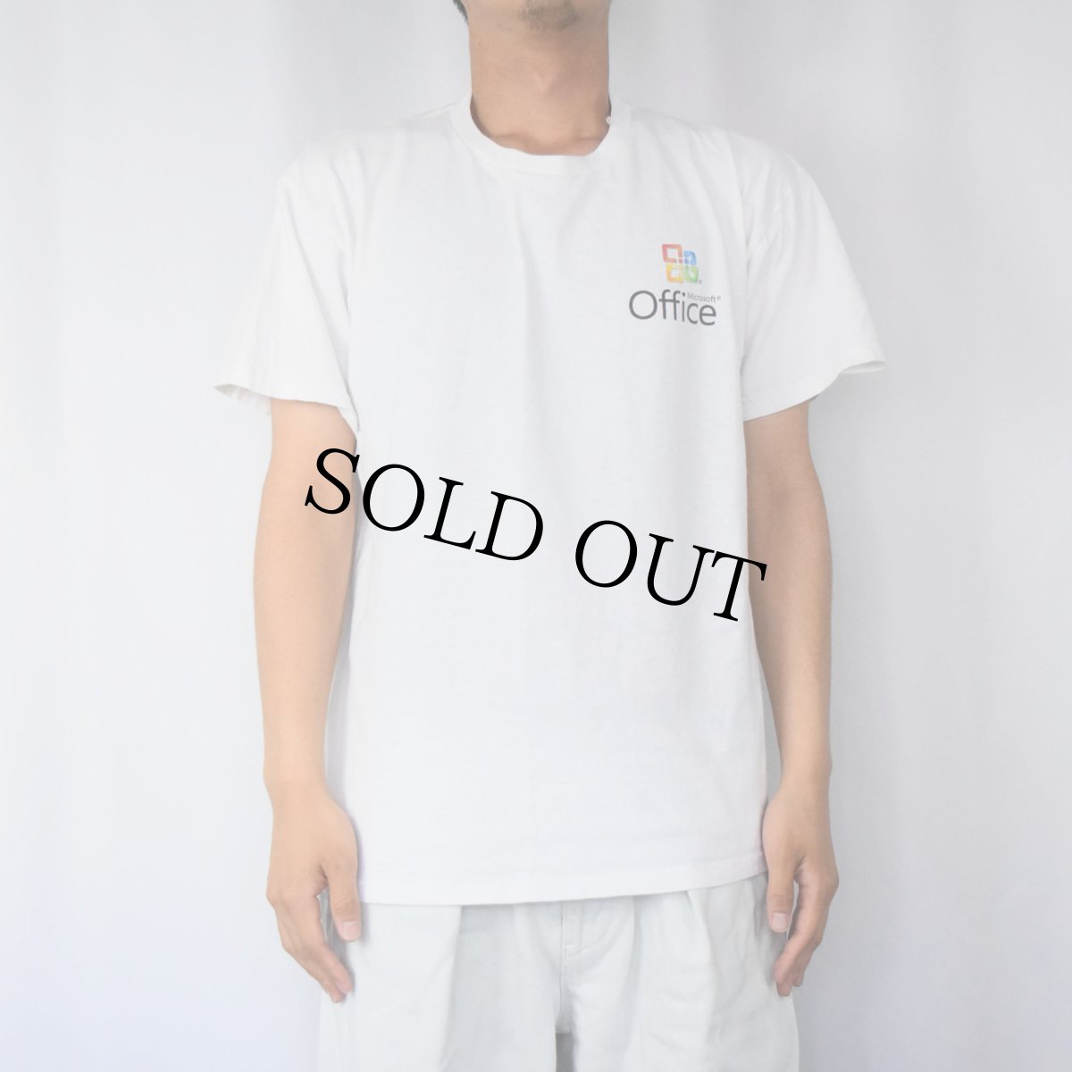 画像2: Microsoft office コンピューター企業 ロゴプリントTシャツ L (2)