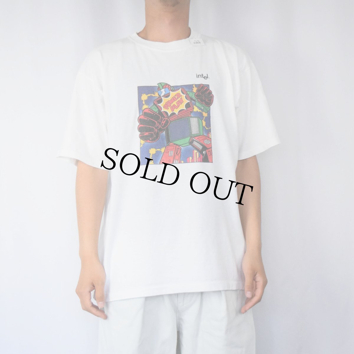 画像2: 90's Intel コンピューター企業 プリントTシャツ XL (2)