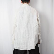 画像3: POLO Ralph Lauren ストライプ柄 リネンワークシャツ XL (3)