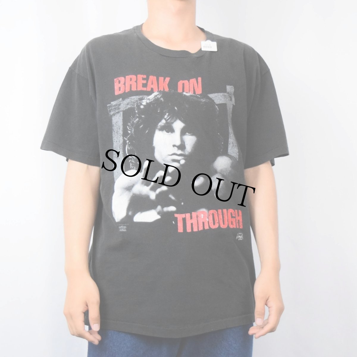 画像2: 90's The Doors USA製 "Break On Through" ロックバンド プリントTシャツ BLACK XL (2)