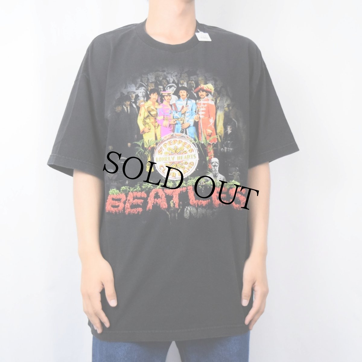 画像2: 2000's THE BEATLES USA製 "Sgt Pepper's Lonely Hearts Club Band" ロックバンドプリントTシャツ BLACK XL (2)