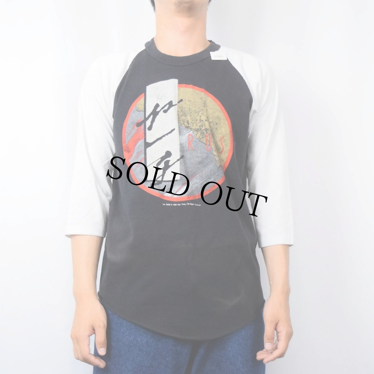 画像2: 80's RUSH ロックバンド ラグランTシャツ L (2)