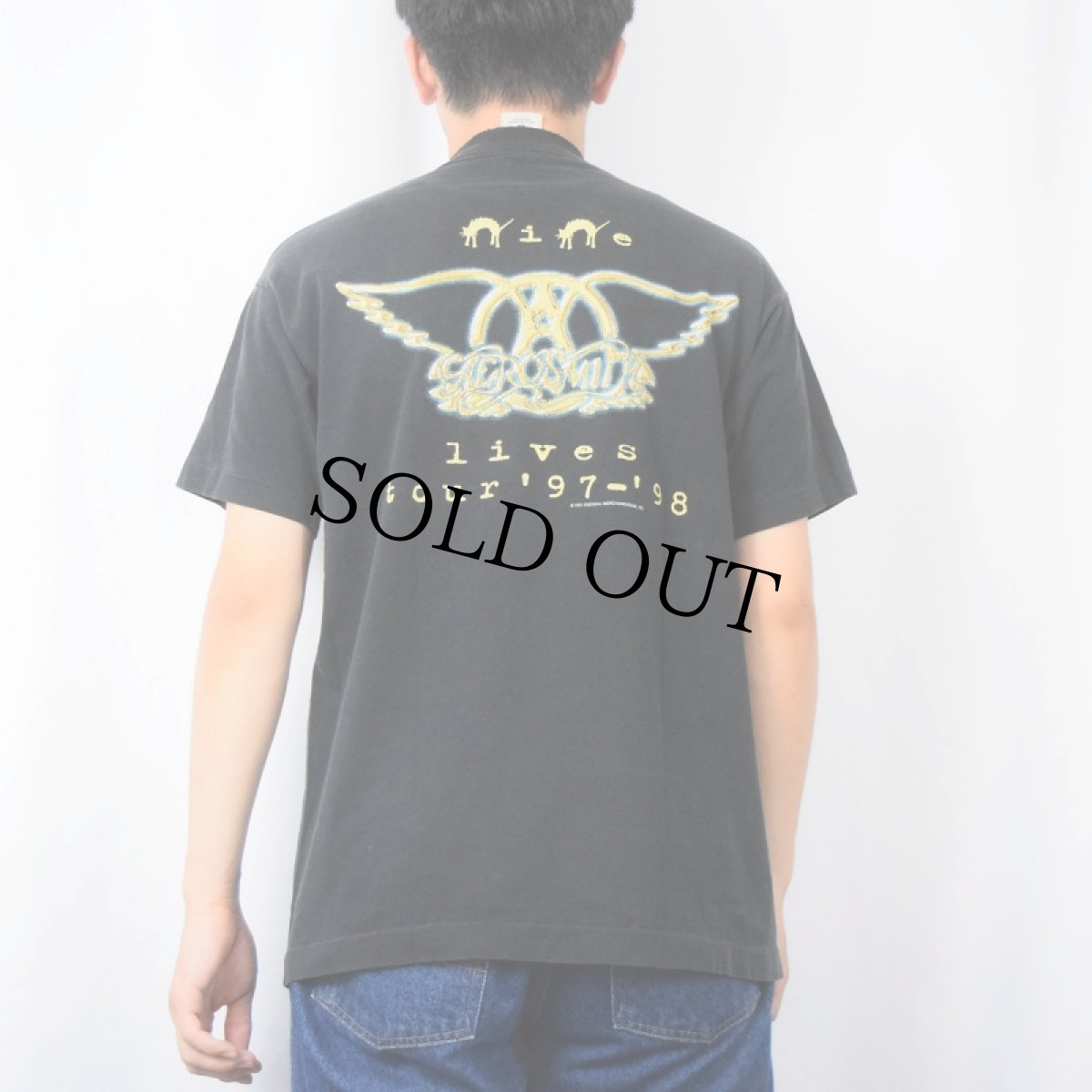 画像4: 90's AEROSMITH CANADA製 ロックバンドプリントTシャツ BLACK L (4)