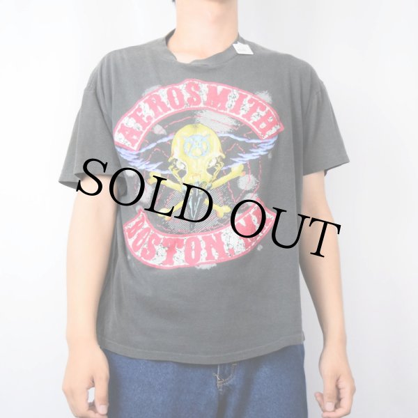 90s【Aerosmith エアロスミス】 Tシャツ ビンテージ パスヘッド M バンドTシャツ 90年代 90s エアロスミス パスヘッド バンT
