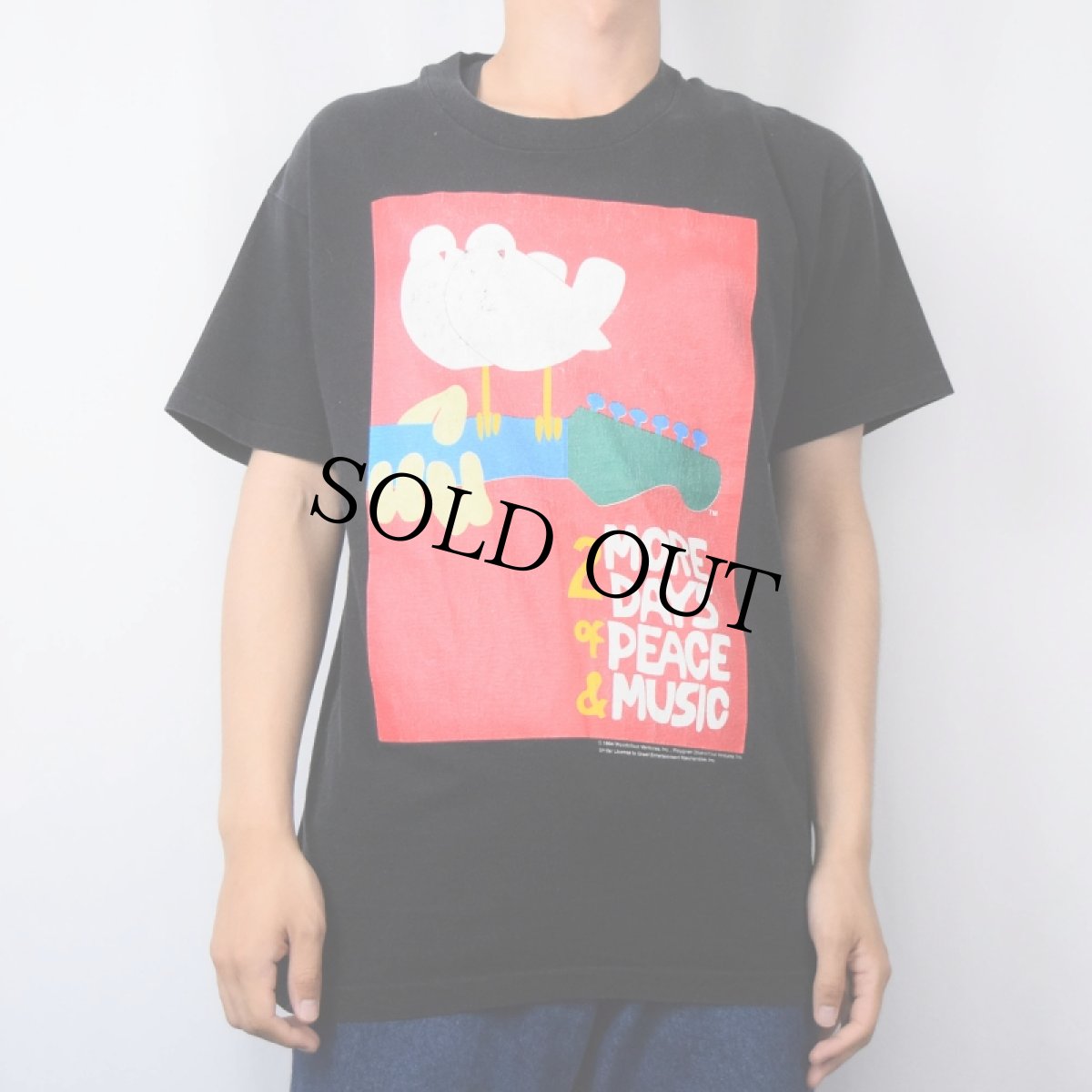 画像2: 1994 WOODSTOCK USA製 ロックフェスティバルTシャツ BLACK L (2)