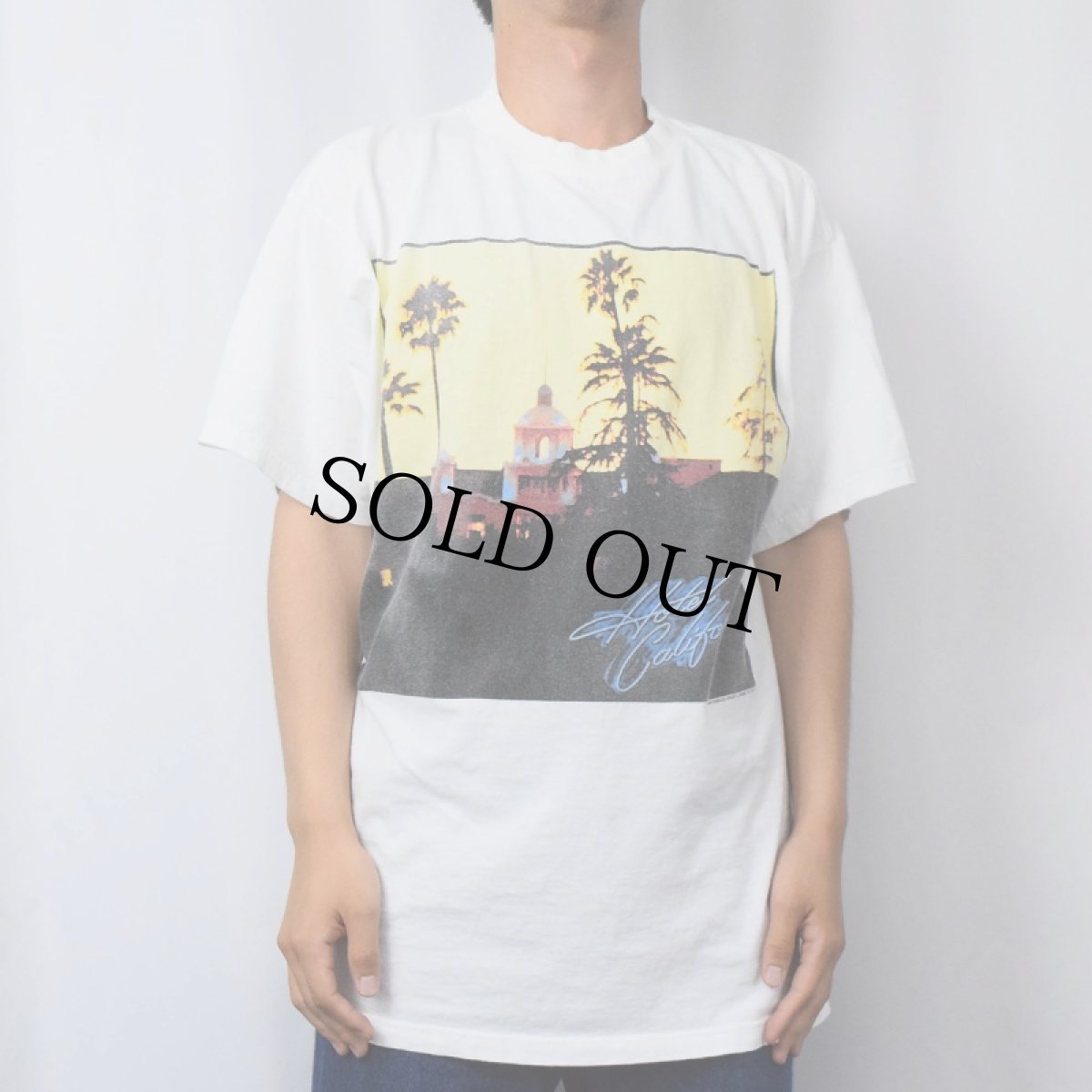 画像2: 90's EAGLES "Hotel California" ロックバンド アルバムプリントTシャツ XL (2)