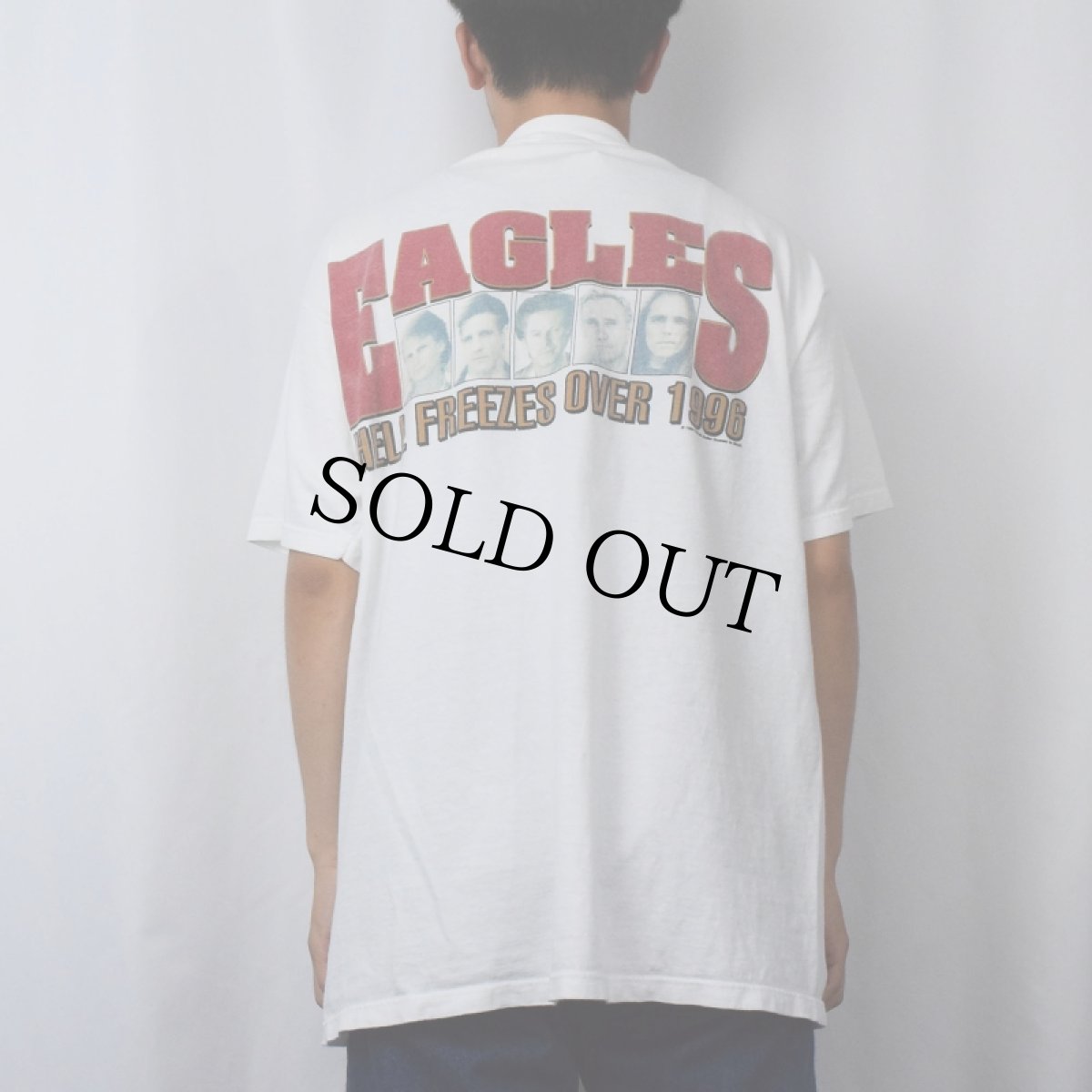 画像3: 90's EAGLES "Hotel California" ロックバンド アルバムプリントTシャツ XL (3)