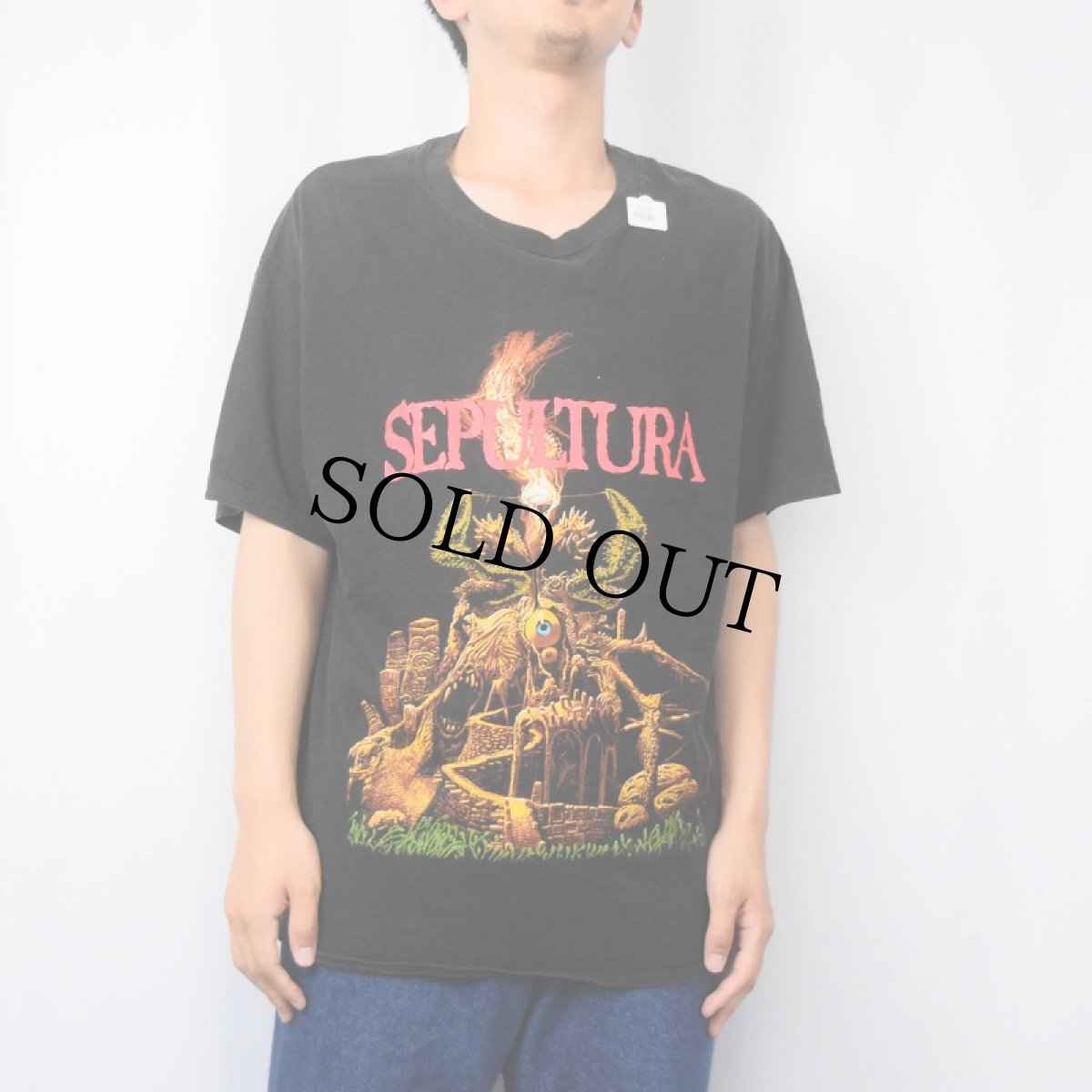 画像3: 90's SEPULTURA USA製 ヘヴィメタル・バンド プリントTシャツ BLACK XL (3)
