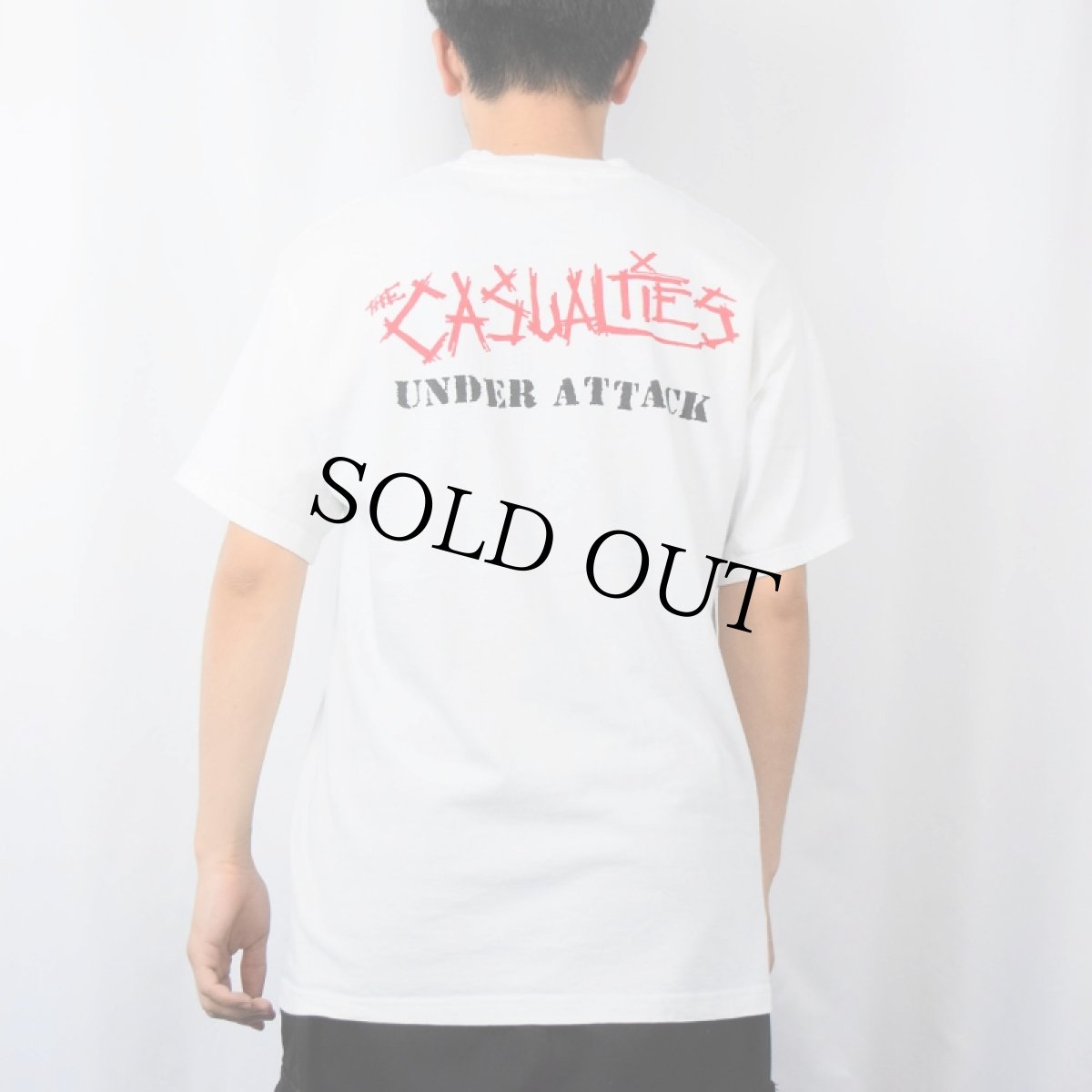 画像3: THE CASUALTIES "UNDER ATTACK" ハードコアパンクバンド アルバムプリントTシャツ L (3)
