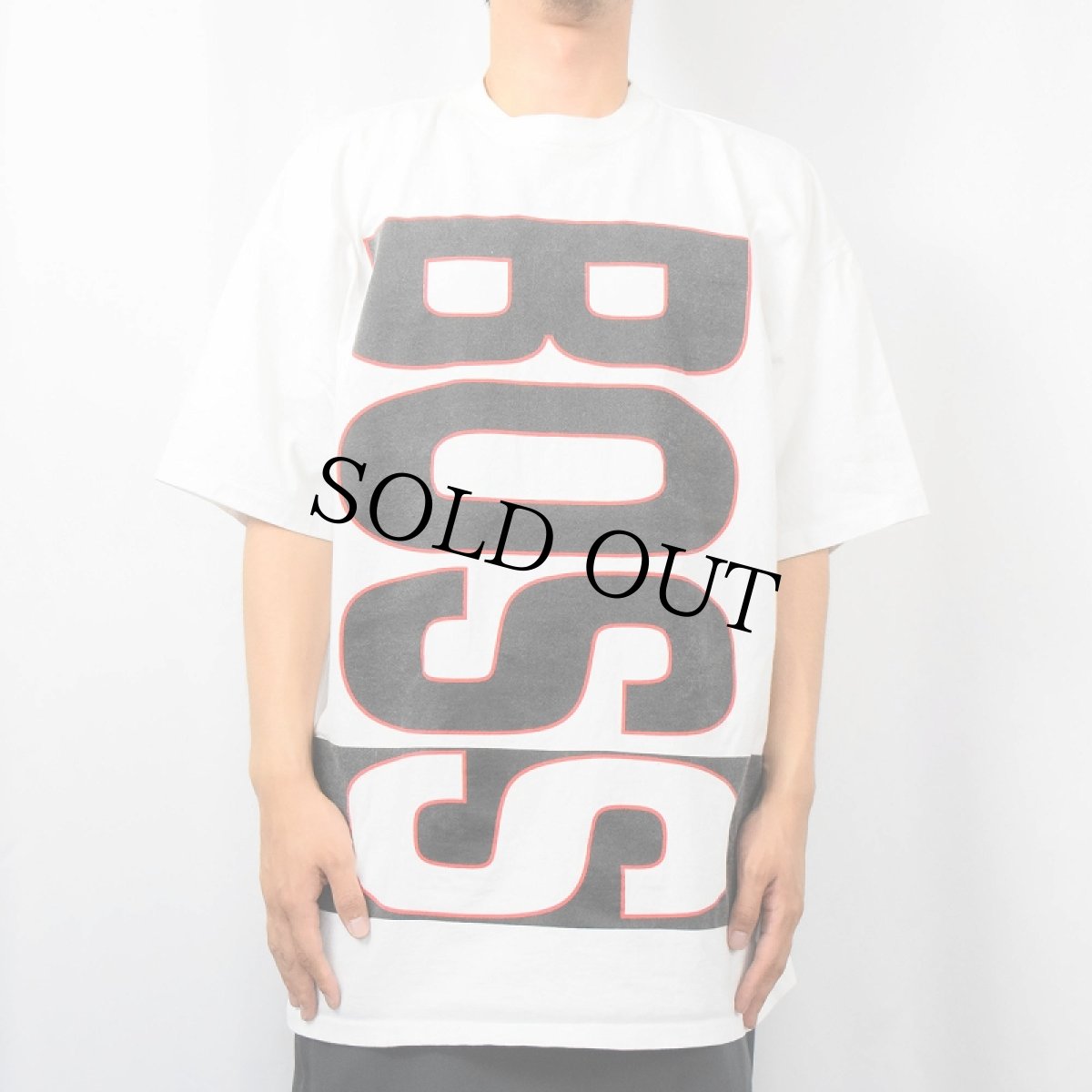 画像2: 90's BOSS USA製 ロゴプリントTシャツ XL (2)