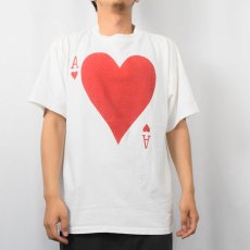 画像2: 90's JOE BOXER アンダーウェアブランド トランププリントTシャツ ONE SIZE (2)
